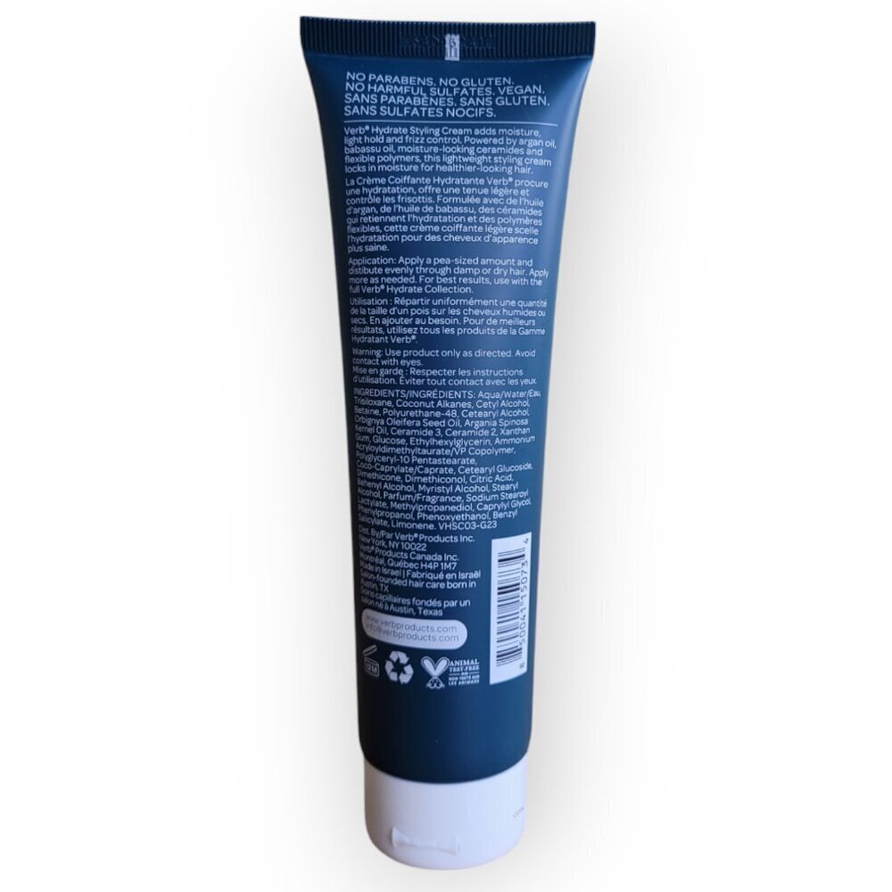 Verb Hydrate Styling Cream 150mL Factory Sealed Anti Frizz Light Hold Smooth - Picture 3 of 4
